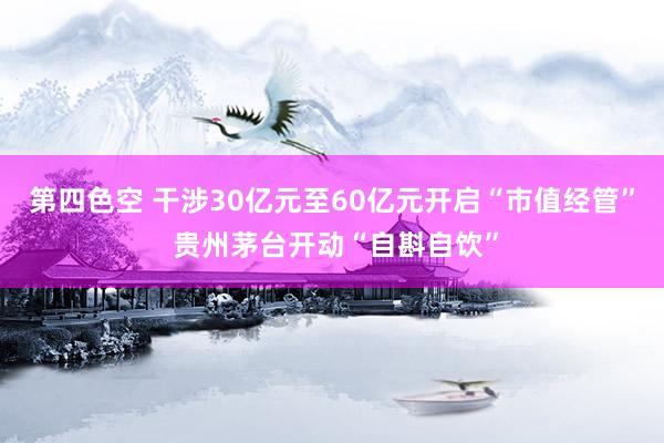 第四色空 干涉30亿元至60亿元开启“市值经管” 贵州茅台开动“自斟自饮”