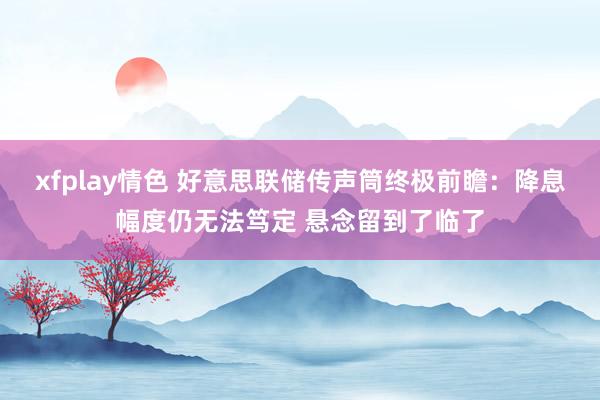 xfplay情色 好意思联储传声筒终极前瞻：降息幅度仍无法笃定 悬念留到了临了