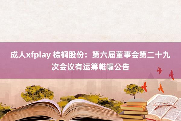 成人xfplay 棕榈股份：第六届董事会第二十九次会议有运筹帷幄公告