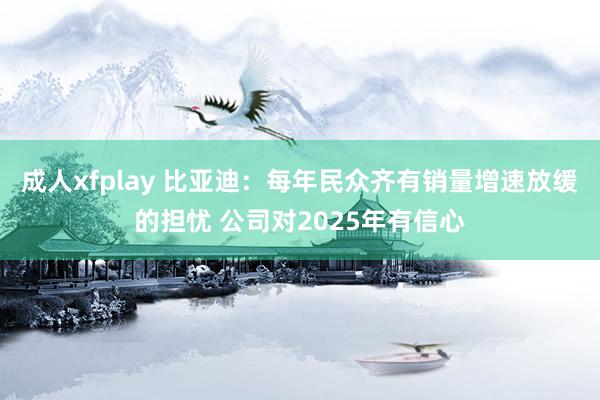 成人xfplay 比亚迪：每年民众齐有销量增速放缓的担忧 公司对2025年有信心